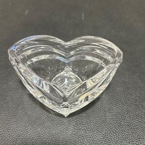 Heart-Shaped Clear Glass Bowl